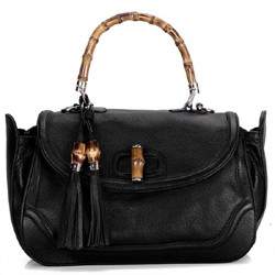 1:1 Gucci 240241 New Bamboo Large Top Handle Bags-Black